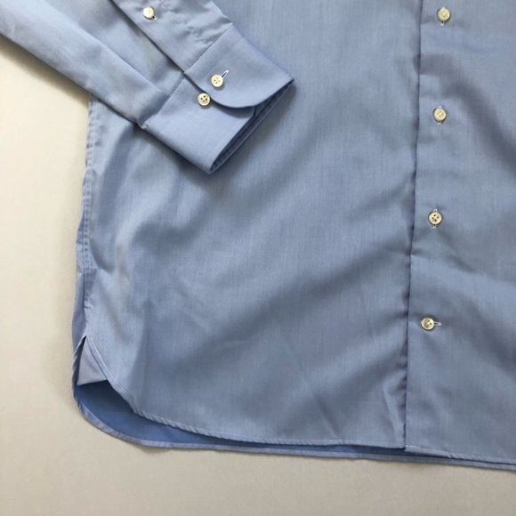 Nordstrom Signature Button Down Shirt Men's Light Blue Long Sleeved Collared - Picture 5 of 7